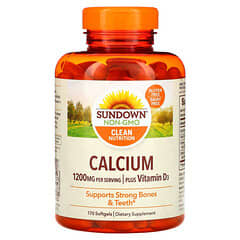 Sundown Naturals, 칼슘 플러스 비타민 D3, 600 mg, 소프트젤 170정