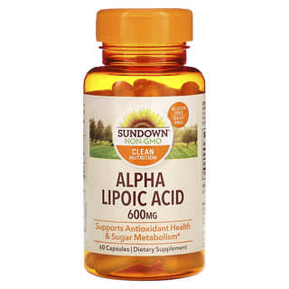Sundown Naturals, Acide alpha-lipoïque, 600 mg, 60 capsules
