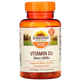 Sundown Naturals, Vitamin D3, 50 mcg (2,000 IU), 350 Softgels