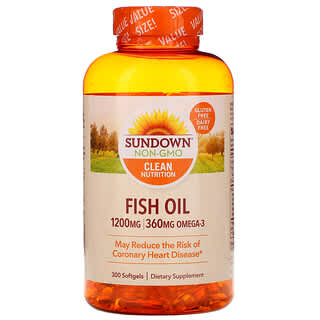 Sundown Naturals, 魚油，1200 毫克，300 粒軟膠囊