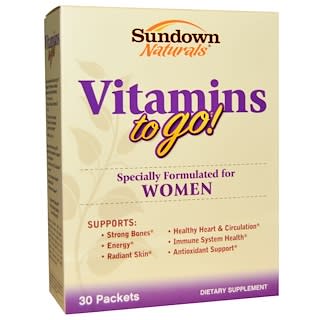Sundown Naturals, 비타민 투 고! 여성들을 위한, 30 패킷