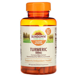 Sundown Naturals, Куркума, 500 мг, 90 капсул