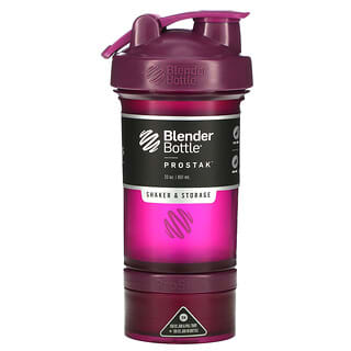 Blender Bottle, BlenderBottle, ProStak, Color ciruela, 651 ml (22 oz)