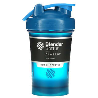 Blender Bottle, Classic con asa, Color azul, 600 ml (20 oz)