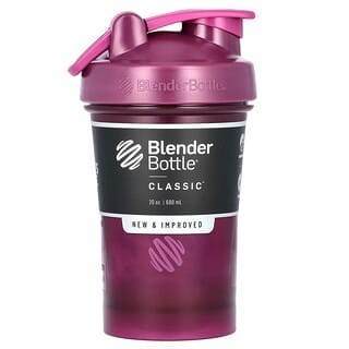 Blender Bottle, Classic con asa, Color ciruela, 600 ml (20 oz)