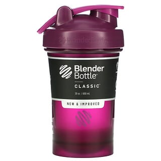 Blender Bottle, รุ่น Classic พร้อมสายคล้อง สีพลัม ขนาด 20 ออนซ์ (600 มล.)