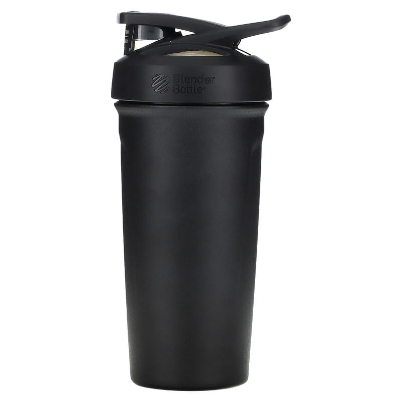 Blender Bottle Stainless Steel Shaker, Black - Laperva