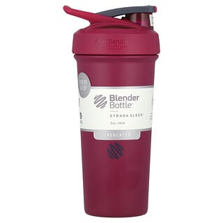 Blender Bottle‏, Strada Sleek™, Insulated Stainless Steel, Raspberry, 25 oz (740 ml)