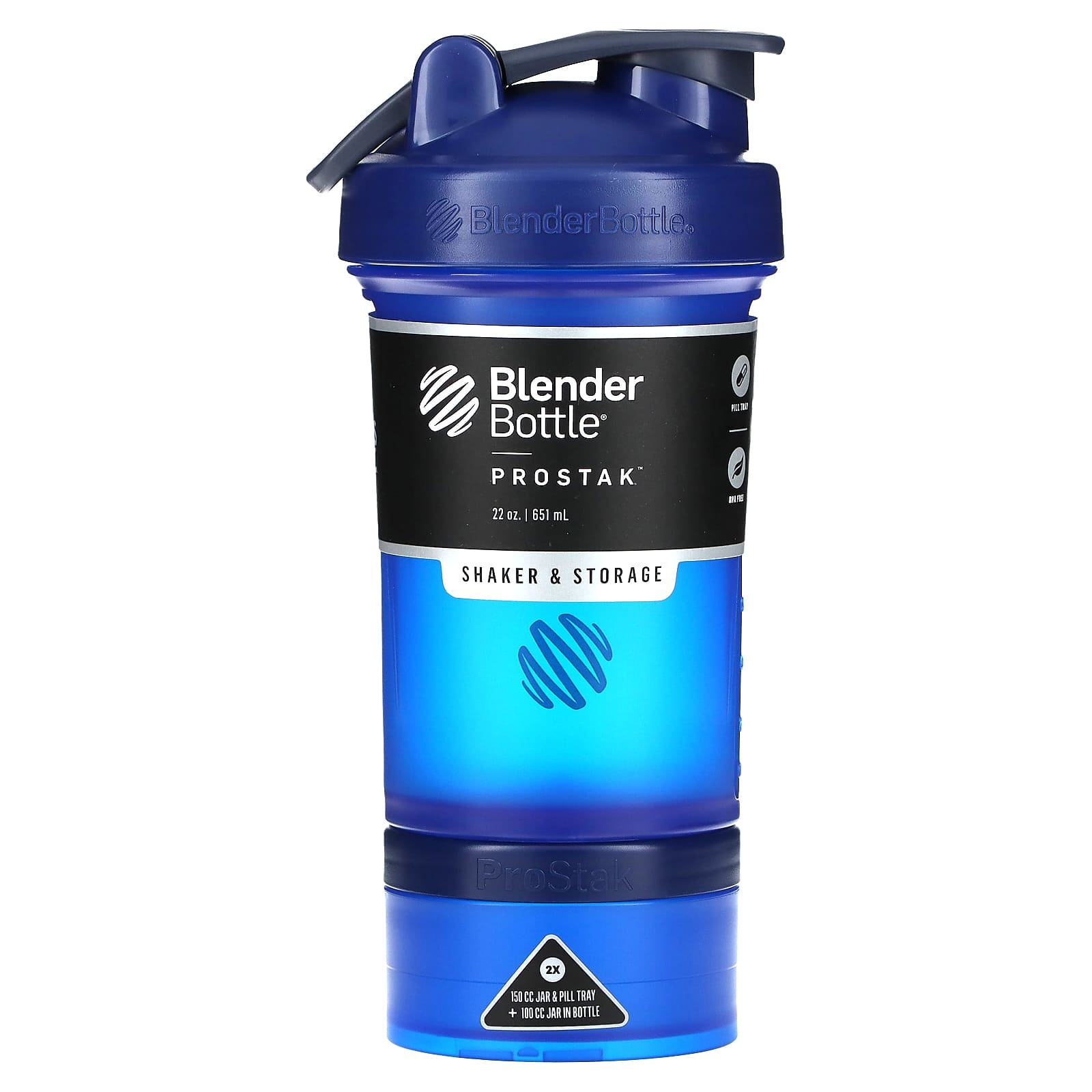 Blender Bottle, ProStak（プロスタック）、FCブルー、651ml（22オンス）