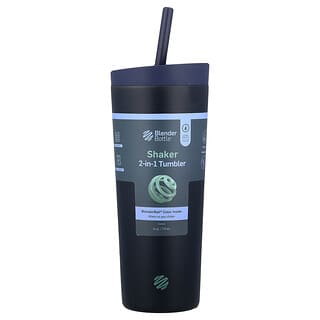 Blender Bottle, Vaso mezclador 2 en 1, Medianoche, 710 ml (24 oz)