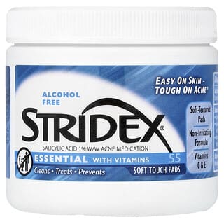 Stridex, Einstufige Akne-Kontrolle, alkoholfrei, 55 Soft Touch Pads, 4.21 in jedem
