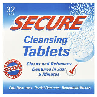 Secure Denture, Очищающие таблетки, 32 таблетки