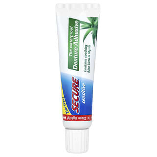 Secure Denture, Adhesivo resistente al agua para dentaduras postizas, Sensitive, 40 g (1,4 oz)