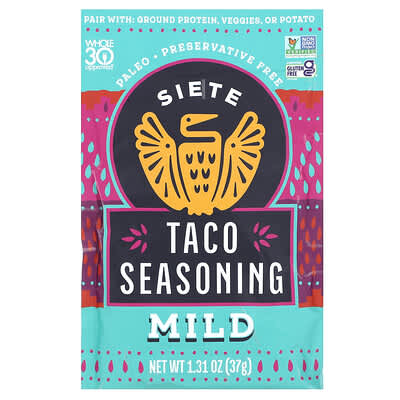 Siete, Taco Seasoning, 1.31 oz (37 g)
