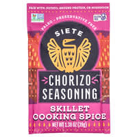 Siete, Chorizo Seasoning, Skillet Cooking Spice , 1.38 oz (39 g)
