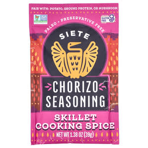 Siete, Chorizo Seasoning, Skillet Cooking Spice , 1.38 oz (39 g)