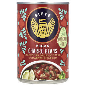 Siete, Vegan Charro Beans, vegane Charro-Bohnen, 439 g (15,5 oz.)