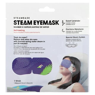 Steambase, Паровая маска для глаз, сладкая лаванда, 1 маска для глаз