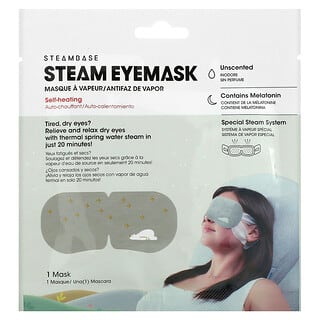 Steambase, Masque pour les yeux à la vapeur, Sans parfum, 1 masque