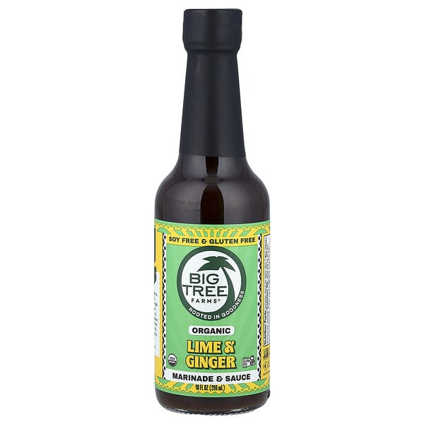 Big Tree Farms, 유기농 라임 & 생강, 마리네이드 & 소스, 296ml(10fl oz)
