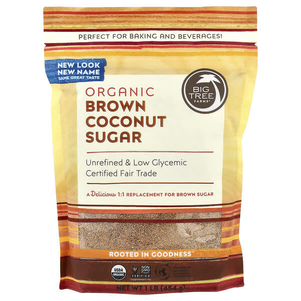 Big Tree Farms, Organic Brown Coconut Sugar, 1 lb (454 g)