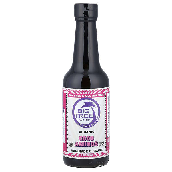 Big Tree Farms, 有機椰子氨基酸，醃泡汁和醬汁，10 液量盎司（296 毫升）