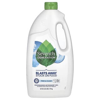 Seventh Generation, Dishwasher Detergent Gel, Geschirrspülmittel-Gel, Free & Clear, 1,19 kg (2,62 lb.)