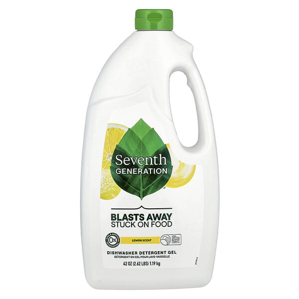 Seventh Generation, 식기세척기 세제 젤, 레몬, 1.19kg(42fl oz)