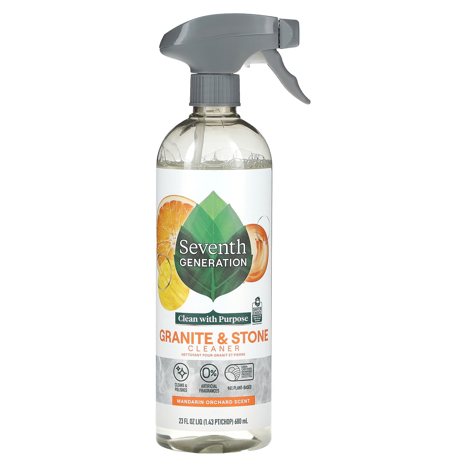 Seventh Generation, Granite & Stone Cleaner, Mandarin Orchard, 23 fl oz