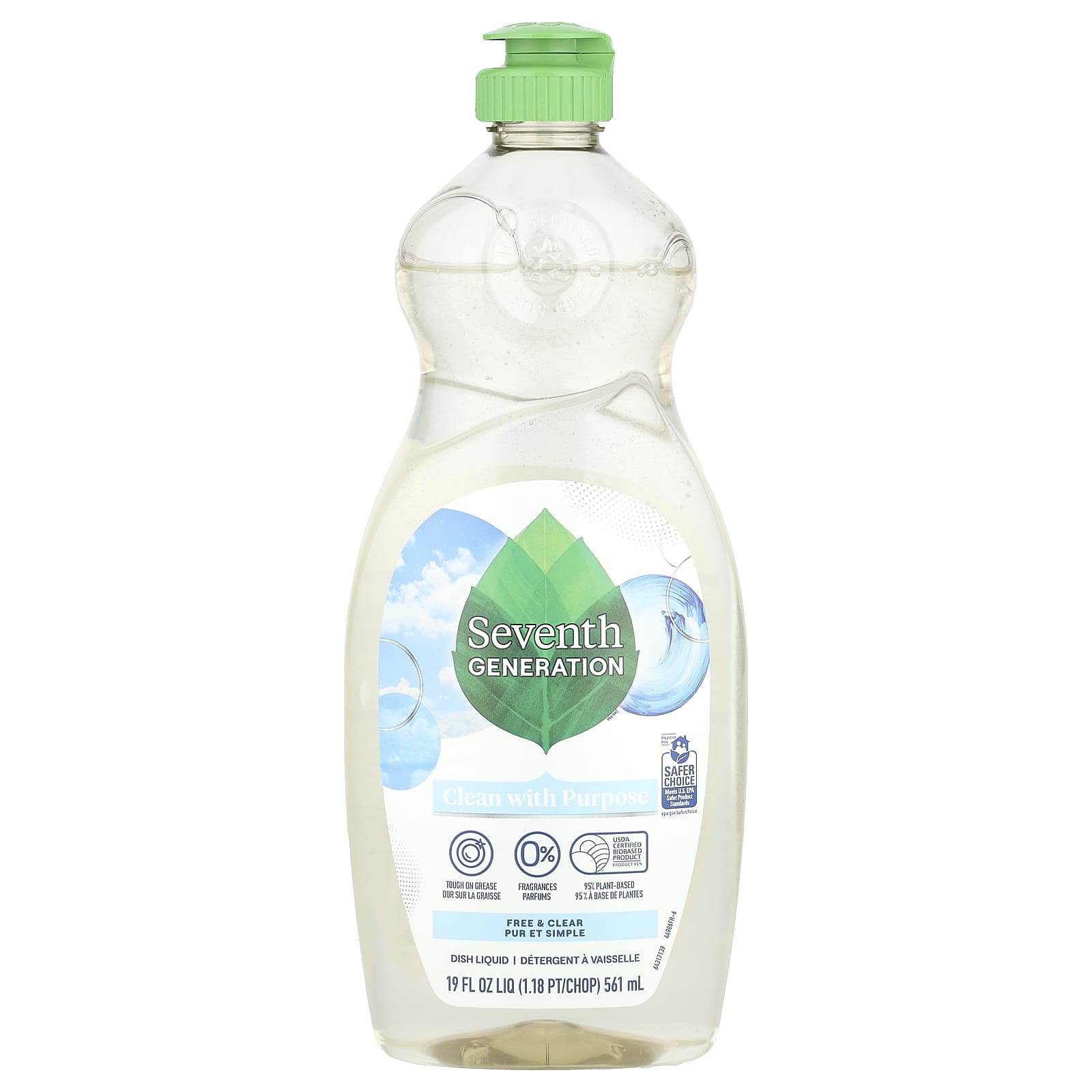 食器用洗剤、フリー＆クリア、561ml（19液量オンス）