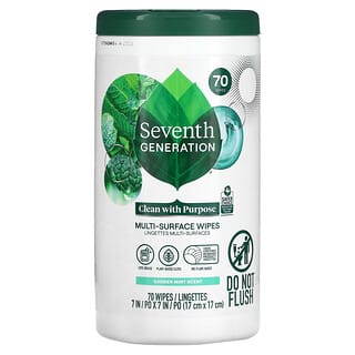 Seventh Generation, Multi-Surface Wipes, Garden Mint , 70 Wipes