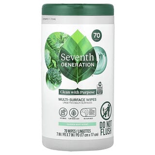Seventh Generation, Салфетки для различных поверхностей, садовая мята, 70 салфеток