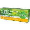 Organic Cotton Tampons, No Applicator, Regular, 20 Tampons