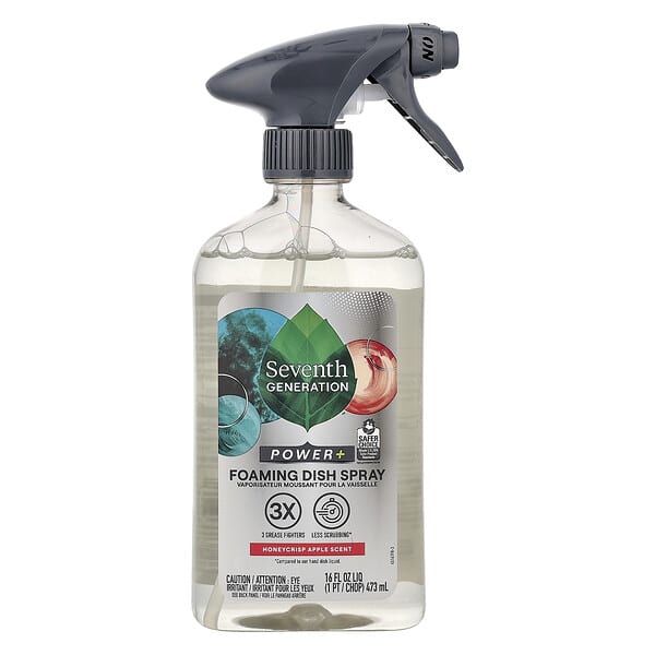 Seventh Generation, Power+，泡泡清潔噴霧，密脆蘋果香，16 液量盎司（473 毫升）
