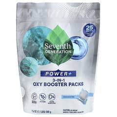 Power+, 3-in-1 Oxy Booster Packs, Fragrance Free, 25 Packs, 1.1