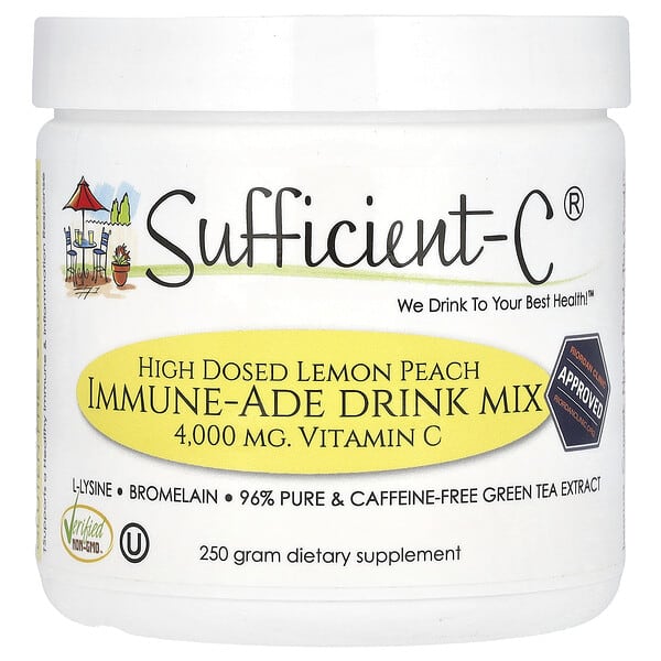 High Dosed Immune-Ade Drink Mix, Lemon Peach, 250 g