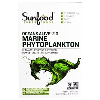 Sunfood, أوشنز الايف 2.0، العوالق النباتية البحرية، 1 أونصة سائلة (30 مل)