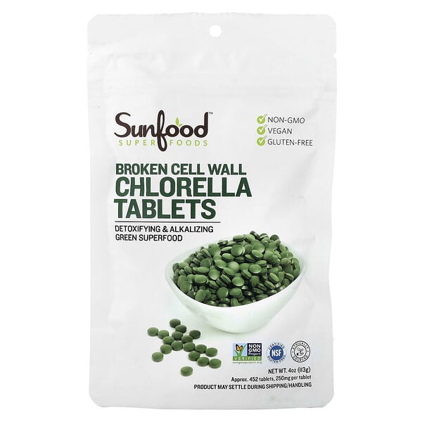 Broken Cell Wall Chlorella Tablets, 452 Tablets, 4 oz (113 g)
