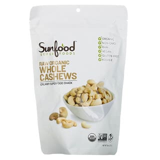 Sunfood, Creamy Whole Cashews, 8 oz (227 g)