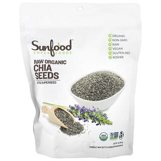 Sunfood, Sementes de Chia Orgânica Crua, 454 g (1 lb)