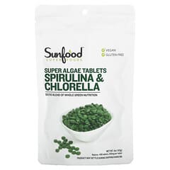 Sunfood, スピルリナ＆クロレラ、スーパー藻類タブレット、250mg、456粒
