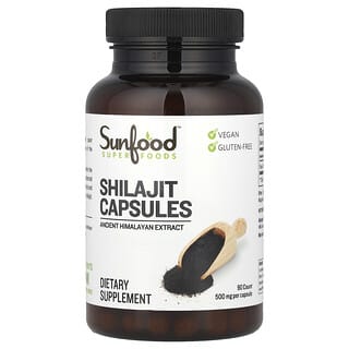 Sunfood, Shilajit, 500 mg, 90 Capsules