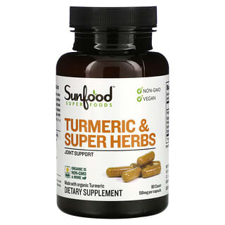 Sunfood, Turmeric & Super Herbs, 581 mg, 90 Capsules