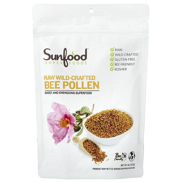 Sunfood, เกสรผึ้งจากป่าที่ไม่ผ่านการปรุงแต่ง ขนาด 8 ออนซ์ (227 ก.)