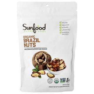 Sunfood‏, אגוזי ברזיל אורגניים גולמיים, 227 גרם (8 אונקיות)