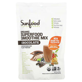 Sunfood, Organic Superfood Smoothie Mix, Chocolate, 8 oz (227 g)