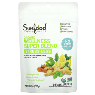 Sunfood, Organic Wellness Super Blend, Stressless, 227 g (8 oz.)