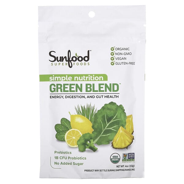 Sunfood, Simple Nutrition กรีนเบลนด์ ขนาด 4 ออนซ์ (113 ก.)