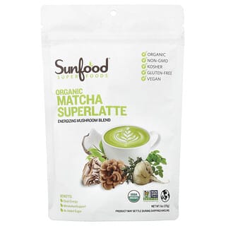 Sunfood, Organc матча, суперлатте, 170 г (6 унций)