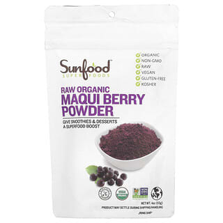 Sunfood, Superfoods, Baya de maqui orgánica cruda en polvo, 113 g (4 oz)